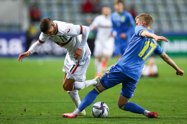 Сборная Украины «расстреливала» Болгарию на протяжении матча, но всё равно сыграла вничью