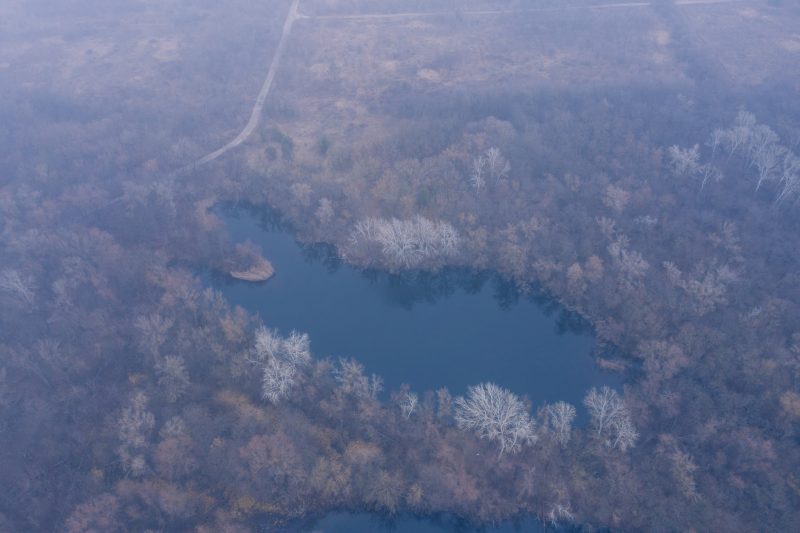 Как выглядят озера и протоки запорожской Хортицы с высоты птичьего полета - фото