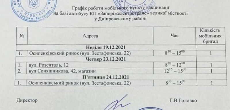 На выходных "вакцинобус" будет работать в Днепровском и Коммунарском районах