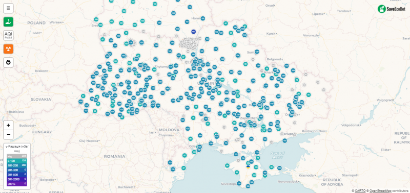 єдина карта радіаційного фону